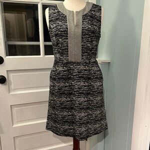Tabitha Black and Gray Sleeveless Mini Dress